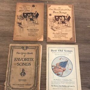 Antique song book bundle of 4 Early 1900’s patriotic spirituals sacred